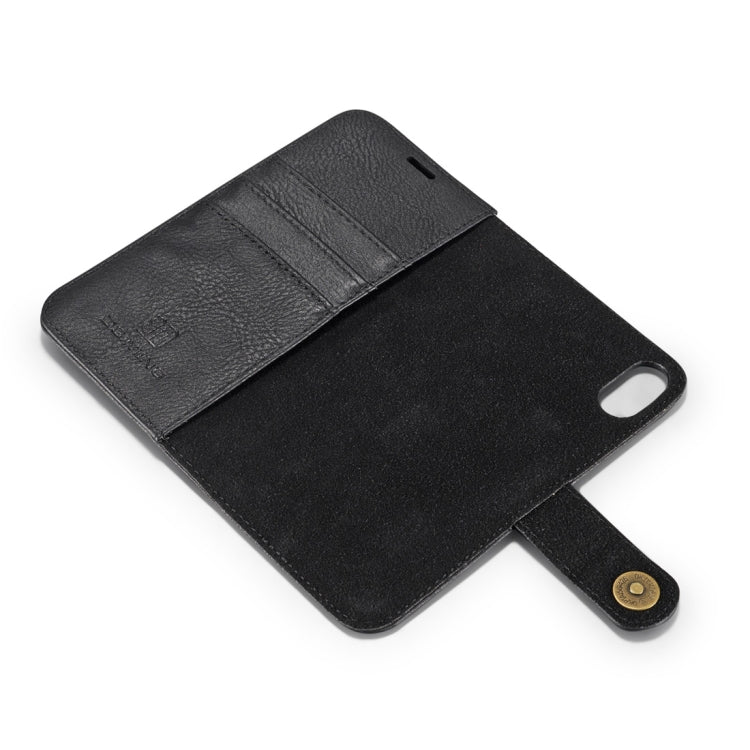 Para iPhone X / XS DG.MING Crazy Horse Texture Funda protectora magnética desmontable con tapa horizontal con soporte, ranuras para tarjetas y billetera, iPhone  X, For  X, iPhone X
