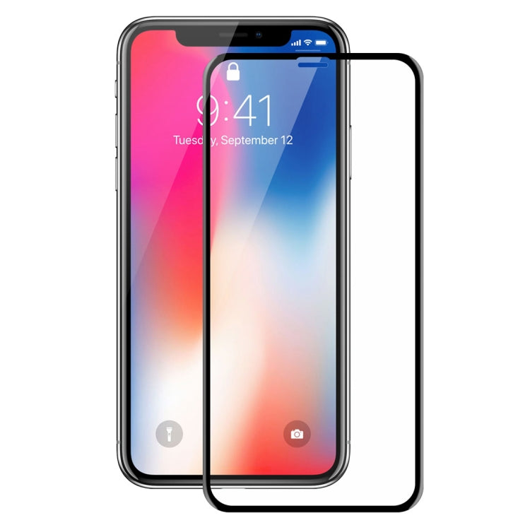 Para iPhone X ENKAY Hat-Prince 0,26 mm 9H Dureza superficial 6D Borde curvo Película de vidrio templado de pantalla completa, For X (6D)