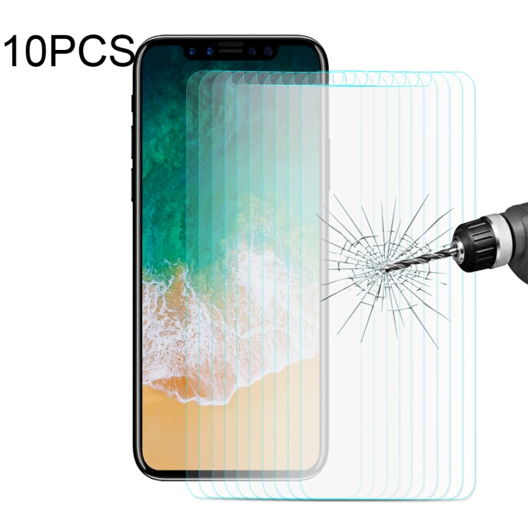 Para iPhone X 10 piezas ENKAY 0,26 mm 9H Dureza 2.5D Película de pantalla de vidrio templado curvado, For X(0.26mm)