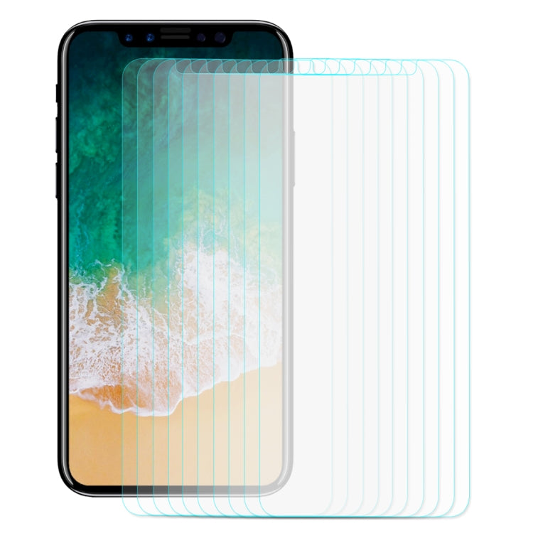 Para iPhone X 10 piezas ENKAY 0,26 mm 9H Dureza 2.5D Película de pantalla de vidrio templado curvado, For X(0.26mm)