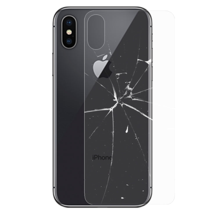 Para iPhone X 9H Dureza superficial 2.5D Vidrio templado transparente Protector de pantalla frontal + trasero