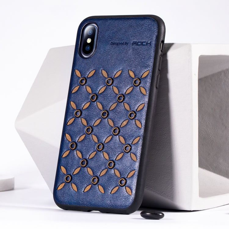 Para iPhone XS Max ROCK Origin Series Business TPU + Funda protectora de PU, For XS Max