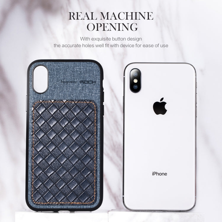 Para iPhone XS Max ROCK Origin Series Business TPU + Funda protectora de PU, For XS Max
