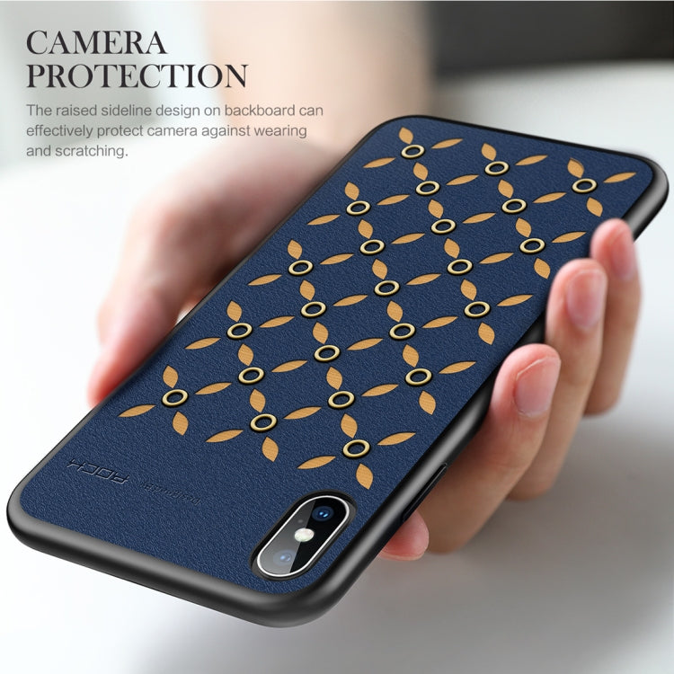 Para iPhone XS Max ROCK Origin Series Business TPU + Funda protectora de PU, For XS Max
