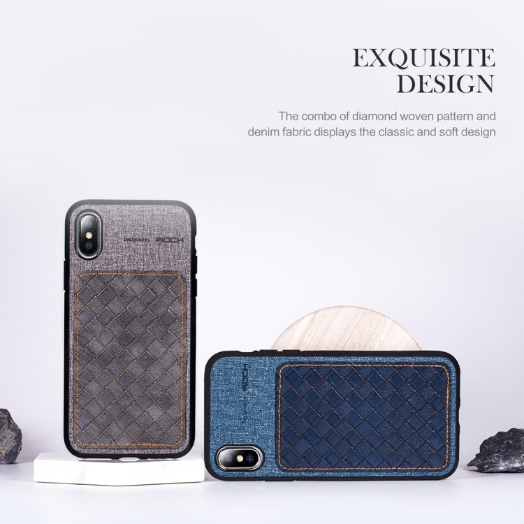 Para iPhone XS Max ROCK Origin Series Business TPU + Funda protectora de PU, For XS Max