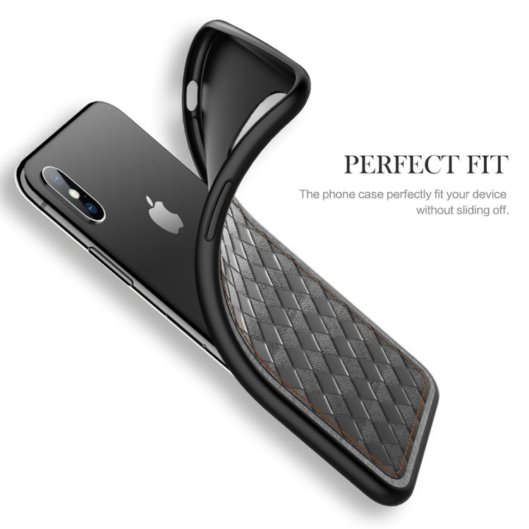 Para iPhone XS Max ROCK Origin Series Business TPU + Funda protectora de PU, For XS Max