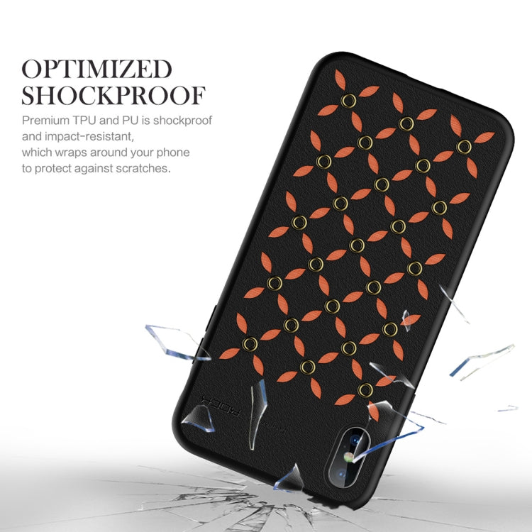 Para iPhone XS Max ROCK Origin Series Business TPU + Funda protectora de PU, For XS Max