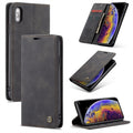Para iPhone XS Max CaseMe-013 Funda de cuero con tapa horizontal esmerilada retro multifuncional con ranura para tarjeta, soporte y billetera, For iPhone XS Max