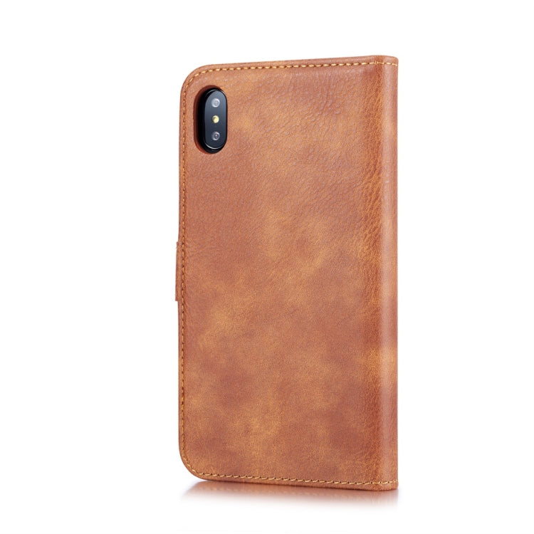 Para iPhone XS Max DG.MING Crazy Horse Texture Flip Funda de cuero magnética desmontable con soporte, ranuras para tarjetas y billetera, iPhone XS Max, For iPhone XS Max
