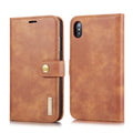 Para iPhone XS Max DG.MING Crazy Horse Texture Flip Funda de cuero magnética desmontable con soporte, ranuras para tarjetas y billetera, iPhone XS Max, For iPhone XS Max