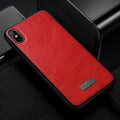 Para iPhone XS Max SULADA TPU a prueba de golpes + Funda de cuero hecha a mano