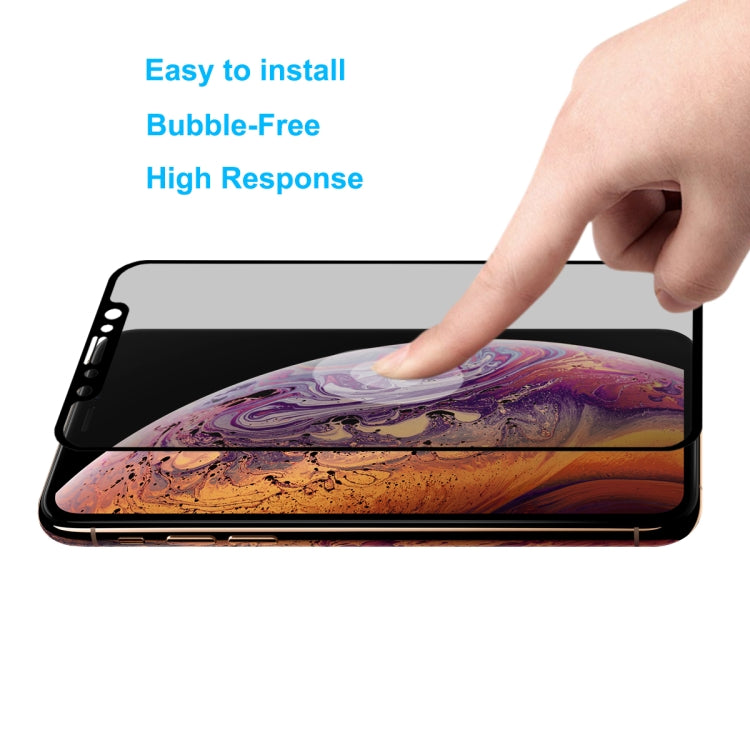 Para iPhone XS Max ENKAY Hat-Prince 0,26 mm 9H 6D Película de vidrio templado de pantalla completa antideslumbrante de privacidad, iPhone XS Max