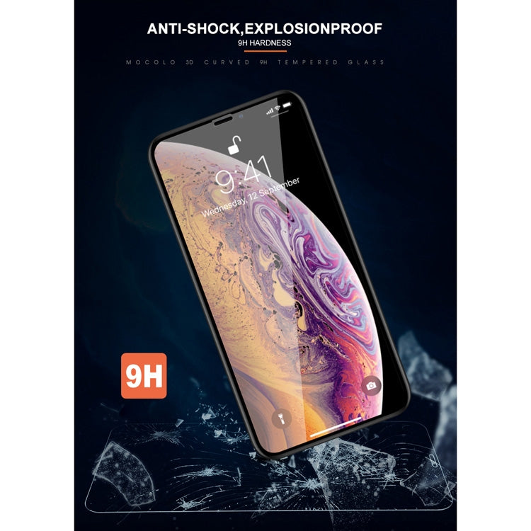 Para iPhone 11 Pro Max / XS Max mocolo 0,33 mm 9H Película de vidrio templado de borde redondo 3D, iPhone XS Max