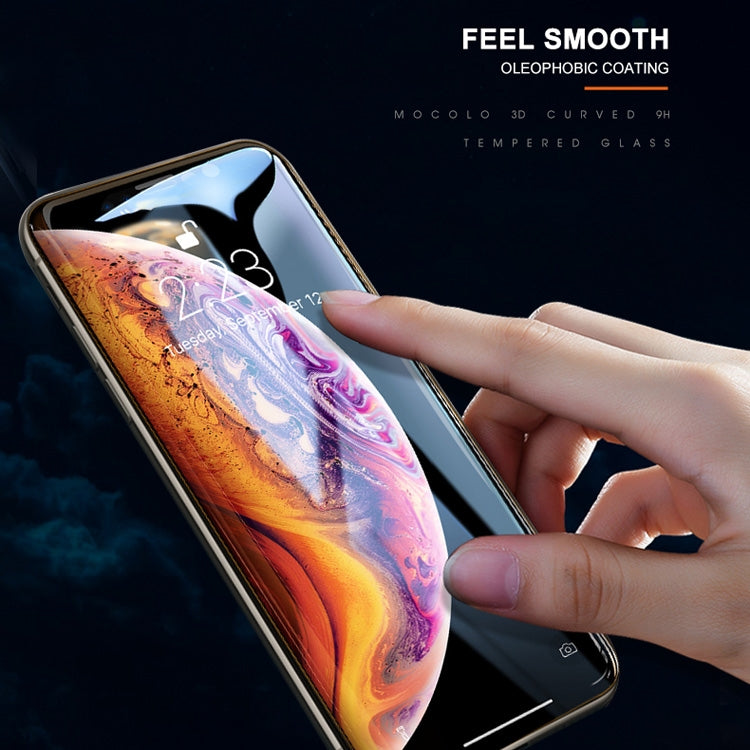 Para iPhone 11 Pro Max / XS Max mocolo 0,33 mm 9H Película de vidrio templado de borde redondo 3D, iPhone XS Max