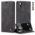 Para iPhone XR CaseMe-013 Funda de cuero con tapa horizontal esmerilada retro multifuncional con ranura para tarjeta, soporte y billetera, For iPhone XR