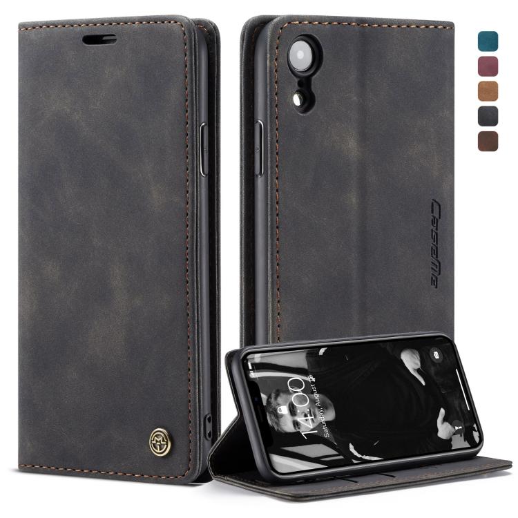 Para iPhone XR CaseMe-013 Funda de cuero con tapa horizontal esmerilada retro multifuncional con ranura para tarjeta, soporte y billetera, For iPhone XR