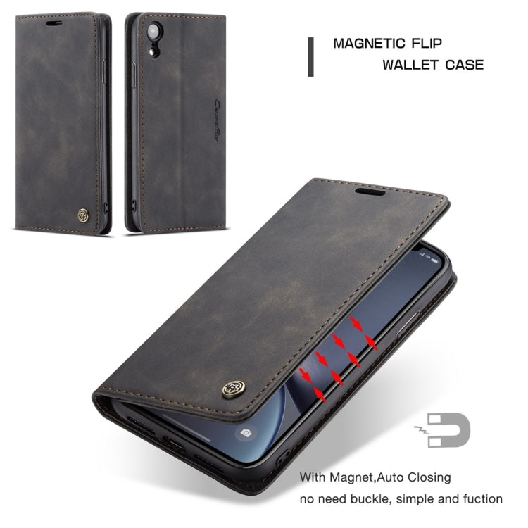 Para iPhone XR CaseMe-013 Funda de cuero con tapa horizontal esmerilada retro multifuncional con ranura para tarjeta, soporte y billetera, For iPhone XR