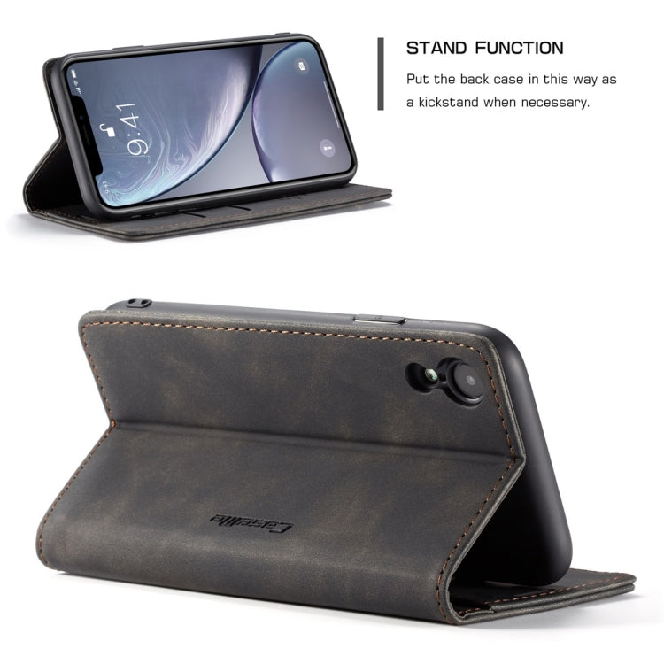 Para iPhone XR CaseMe-013 Funda de cuero con tapa horizontal esmerilada retro multifuncional con ranura para tarjeta, soporte y billetera, For iPhone XR