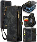 Para iPhone XR CaseMe Funda de cuero con tapa horizontal multifuncional desmontable con ranura para tarjetas, soporte, billetera con cremallera y marco de fotos, For iPhone XR, For iPhone  XR