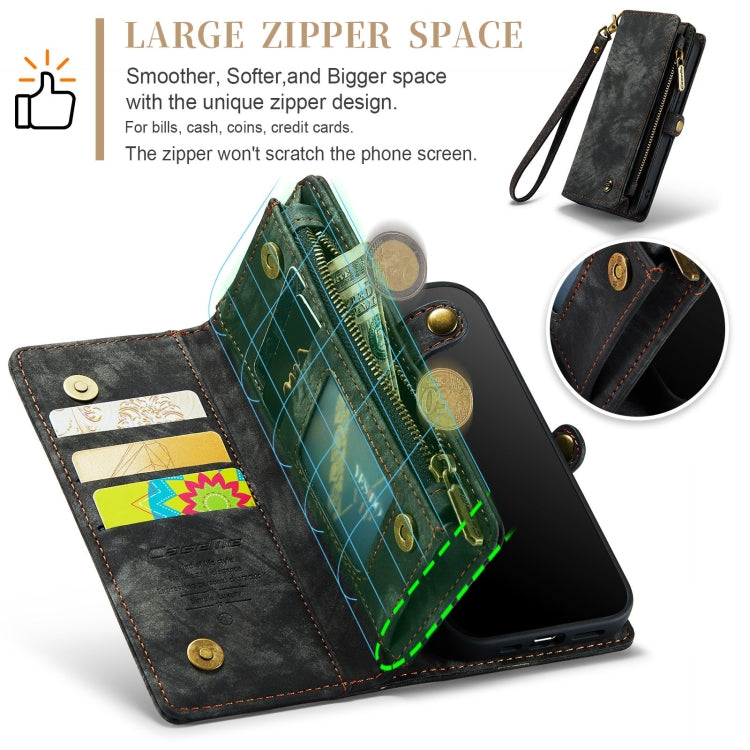 Para iPhone XR CaseMe Funda de cuero con tapa horizontal multifuncional desmontable con ranura para tarjetas, soporte, billetera con cremallera y marco de fotos, For iPhone XR, For iPhone  XR