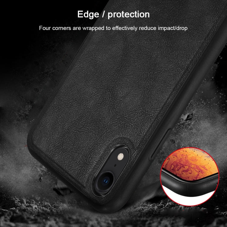 Para iPhone XR SULADA TPU a prueba de golpes + Funda de cuero hecha a mano