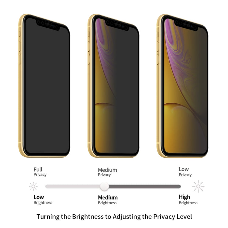Para iPhone 11 / XR ENKAY Hat-Prince 0.26mm 9H 6D Película de vidrio templado de pantalla completa antideslumbrante de privacidad, iPhone XR