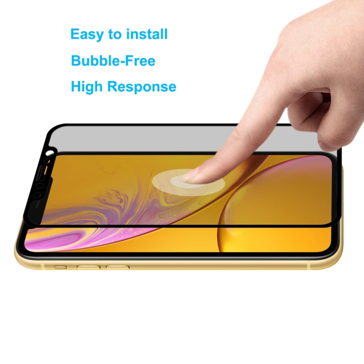 Para iPhone 11 / XR ENKAY Hat-Prince 0.26mm 9H 6D Película de vidrio templado de pantalla completa antideslumbrante de privacidad, iPhone XR