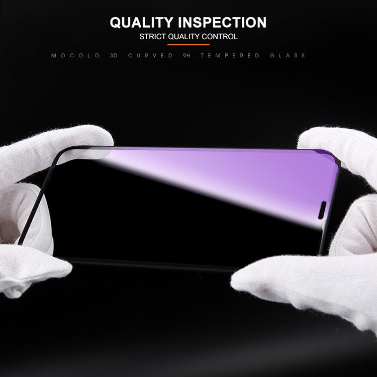 Para iPhone 11 / XR mocolo 0.33mm 9H 3D Película de vidrio templado anti-rayos azules con borde redondo, iPhone XR