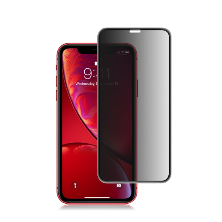 Para iPhone 11 / XR mocolo 0.33mm 9H 3D Película de vidrio templado antideslumbrante de privacidad con borde redondo, iPhone XR