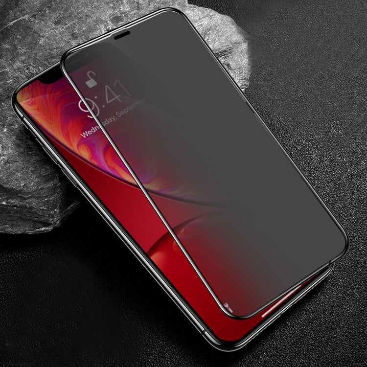 Para iPhone 11 / XR mocolo 0.33mm 9H 3D Película de vidrio templado antideslumbrante de privacidad con borde redondo, iPhone XR