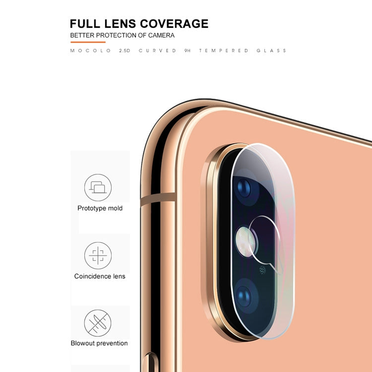 Para iPhone XR mocolo 0.15mm 9H 2.5D Lente de cámara trasera de borde redondo Película de vidrio templado, iPhone XR