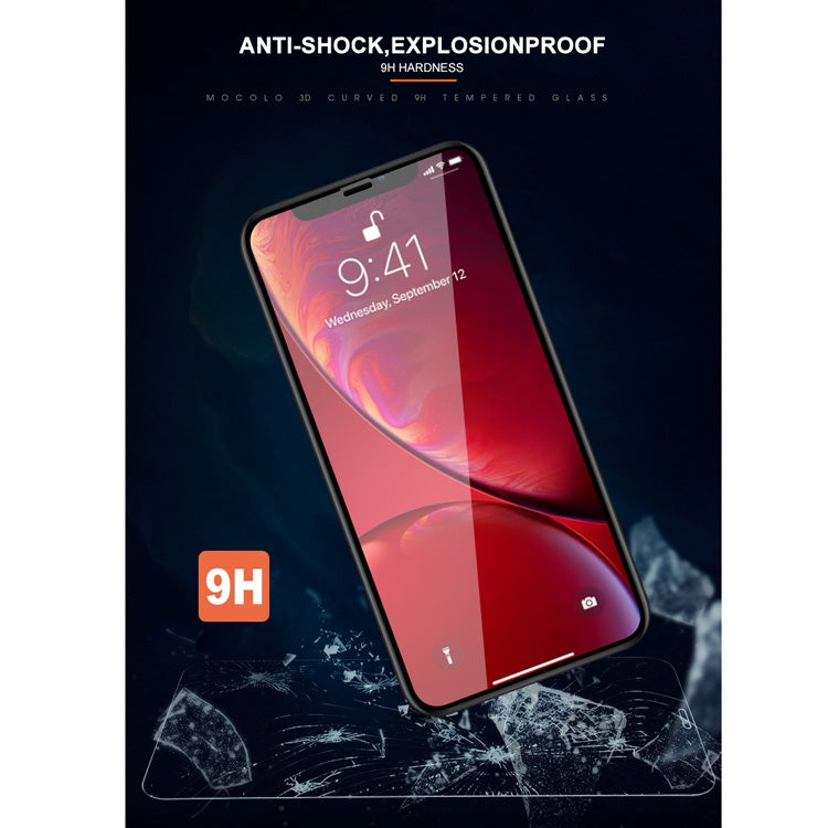Para iPhone 11 / XR mocolo 0,33 mm 9H Película de vidrio templado de borde redondo 3D, iPhone XR