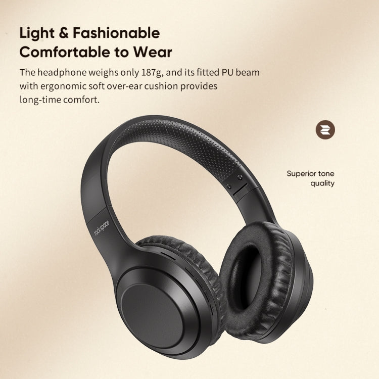 ROCK Space O2 HiFi Bluetooth 5.0 Auriculares inalámbricos con micrófono, compatible con tarjeta TF, Space O2