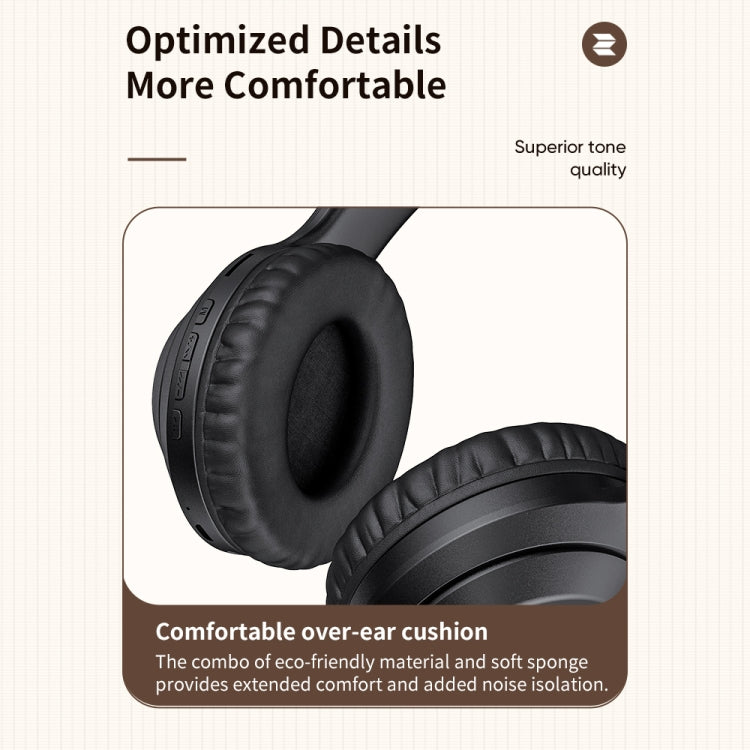 ROCK Space O2 HiFi Bluetooth 5.0 Auriculares inalámbricos con micrófono, compatible con tarjeta TF, Space O2