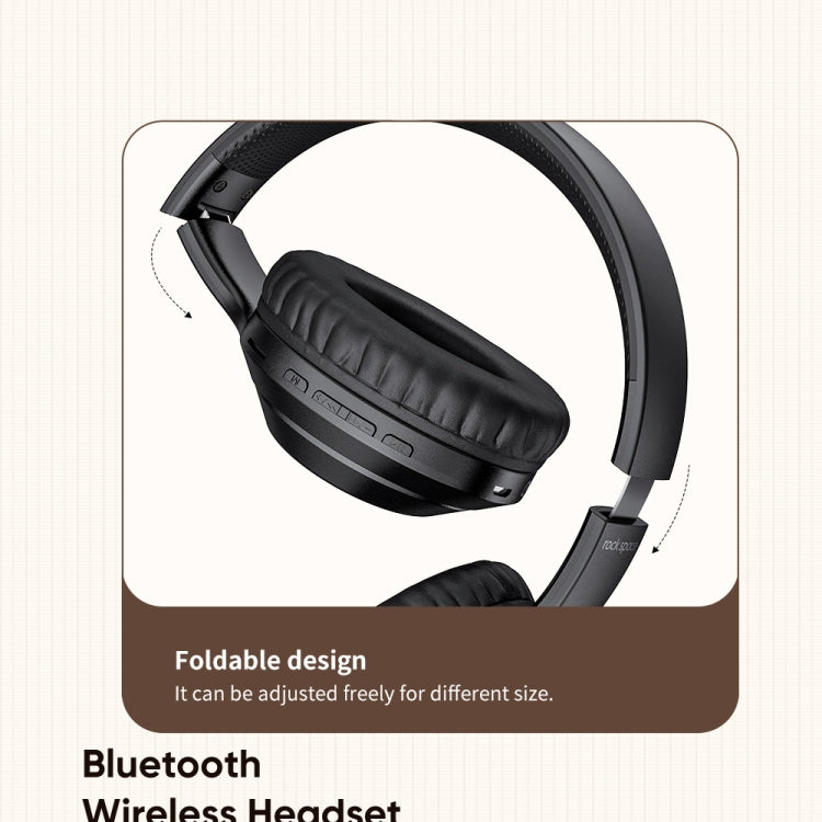 ROCK Space O2 HiFi Bluetooth 5.0 Auriculares inalámbricos con micrófono, compatible con tarjeta TF, Space O2