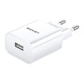 USAMS US-CC075 T18 2.1A Cargador de viaje USB único, enchufe de la UE, EU Plug