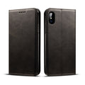 Para iPhone X / XS Funda de cuero con tapa horizontal con textura de becerro Suteni con soporte, ranuras para tarjetas y billetera, iPhone X / XS
