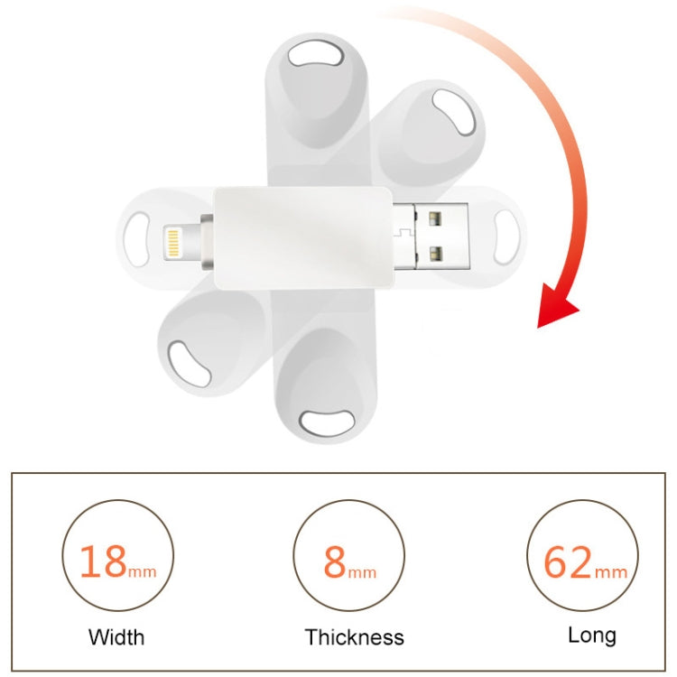 S29 3 en 1 256 GB Micro USB + USB + Disco flash Twister de metal con interfaz de 8 pines, 256G