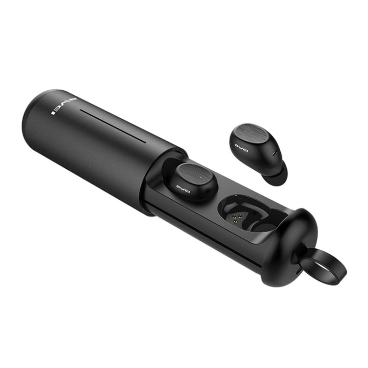 Awei T55 TWS Bluetooth V5.0 Ture Auriculares deportivos inalámbricos con estuche de carga portátil