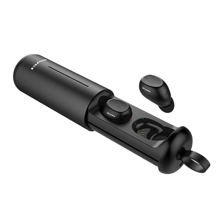 Awei T55 TWS Bluetooth V5.0 Ture Auriculares deportivos inalámbricos con estuche de carga portátil