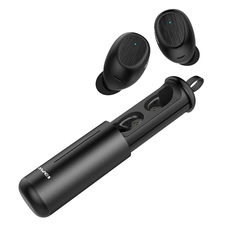 Awei T55 TWS Bluetooth V5.0 Ture Auriculares deportivos inalámbricos con estuche de carga portátil