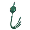 WK WDC-124 3A 3 en 1 Cable de datos de carga telescópico de 8 pines + Tipo-C / USB-C + Micro USB Serie Bona, Longitud: 1,5 m