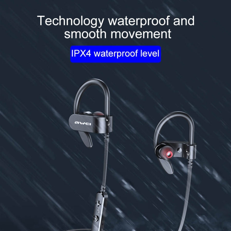 Awei WT50 IPX4 Auricular inalámbrico Bluetooth impermeable montado en la oreja con micrófono, WT50