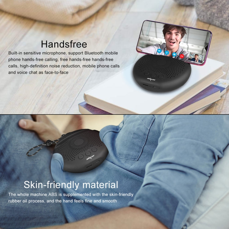 ZEALOT S24 Altavoz Bluetooth estéreo portátil con cordón y soporte para ranura para tarjeta móvil, admite llamadas manos libres y tarjeta TF, S24