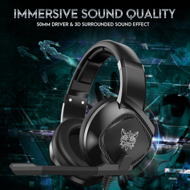 ONIKUMA K19 Auriculares para juegos ajustables con luz de enchufe único y micrófono
