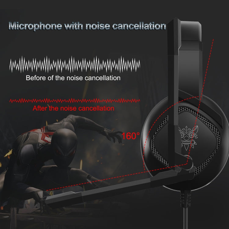ONIKUMA K19 Auriculares para juegos ajustables con luz de enchufe único y micrófono