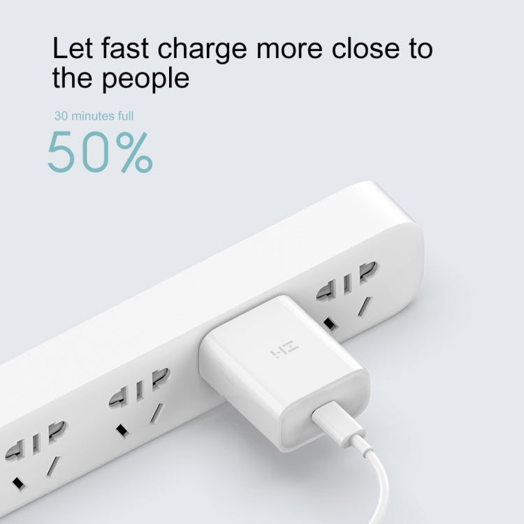 Adaptador de corriente de cargador rápido original Xiaomi Youpin ZMI de 20 W con cable de carga tipo C / USB-C a 8 pines, enchufe de EE. UU.