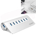 ORICO M3H7-V1 Aleación de aluminio 7 puertos USB 3.0 HUB con adaptador de corriente de 30W, M3H7-V1