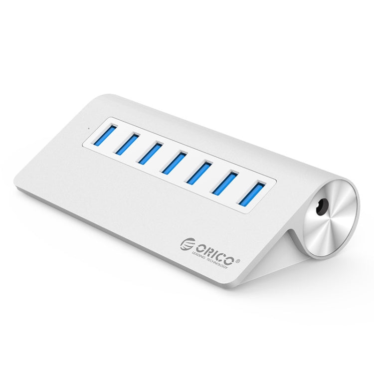 ORICO M3H7-V1 Aleación de aluminio 7 puertos USB 3.0 HUB con adaptador de corriente de 30W, M3H7-V1