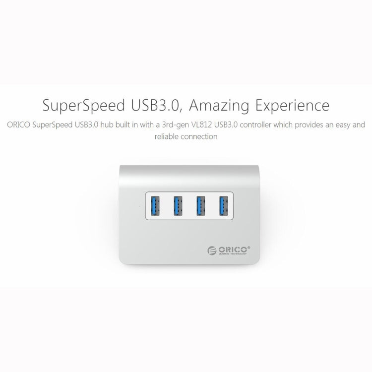 ORICO M3H4-V1 Aleación de aluminio 4 puertos USB 3.0 HUB, M3H4-V1